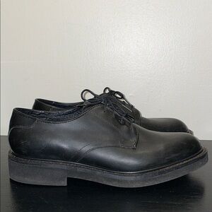Hitchcock Black Leather Oxfords.  Size 9.5. 5E.  Wide Shoes for Men.